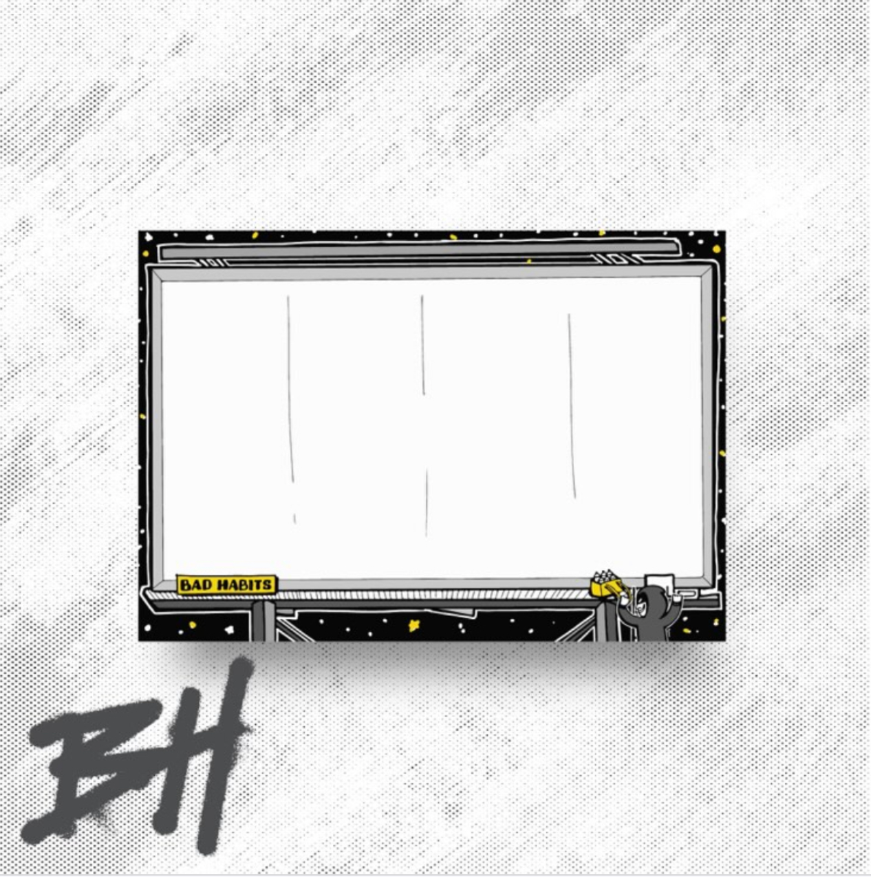 Bad Habits / Eggshell Hi Vis Billboard Blanks 50pcs