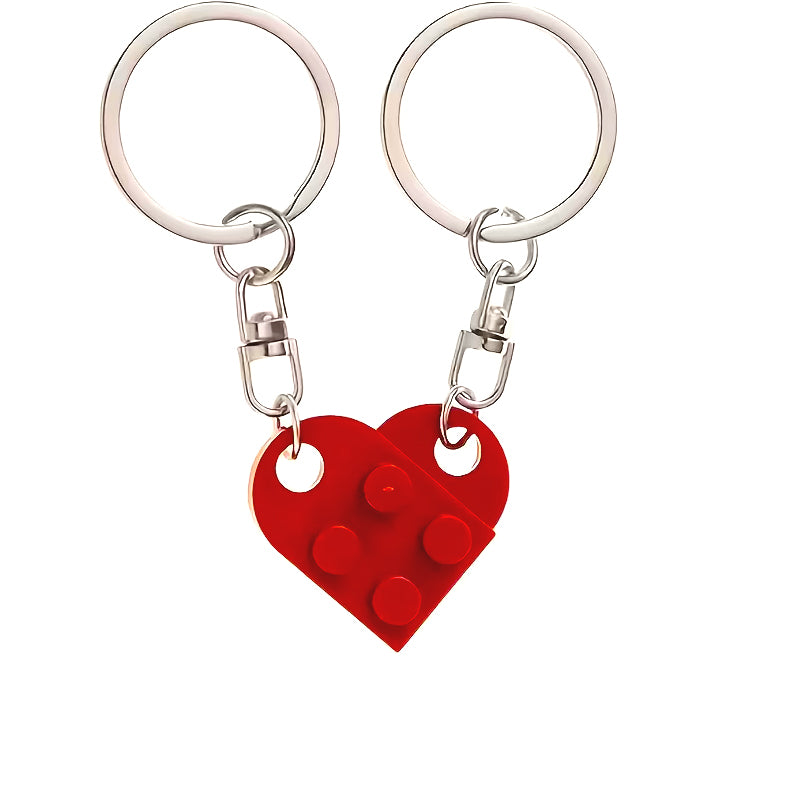 Brick Heart Keyring