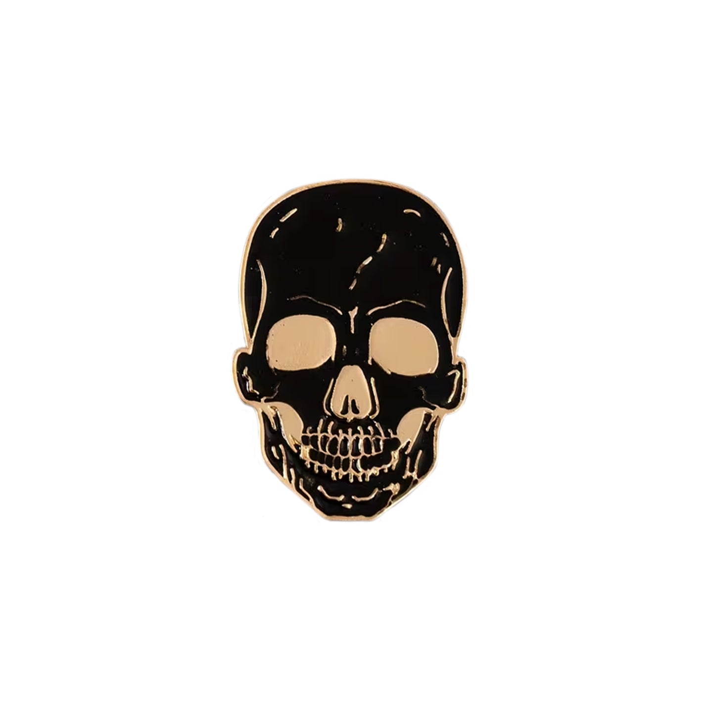 Gold Skull Enamel Pin