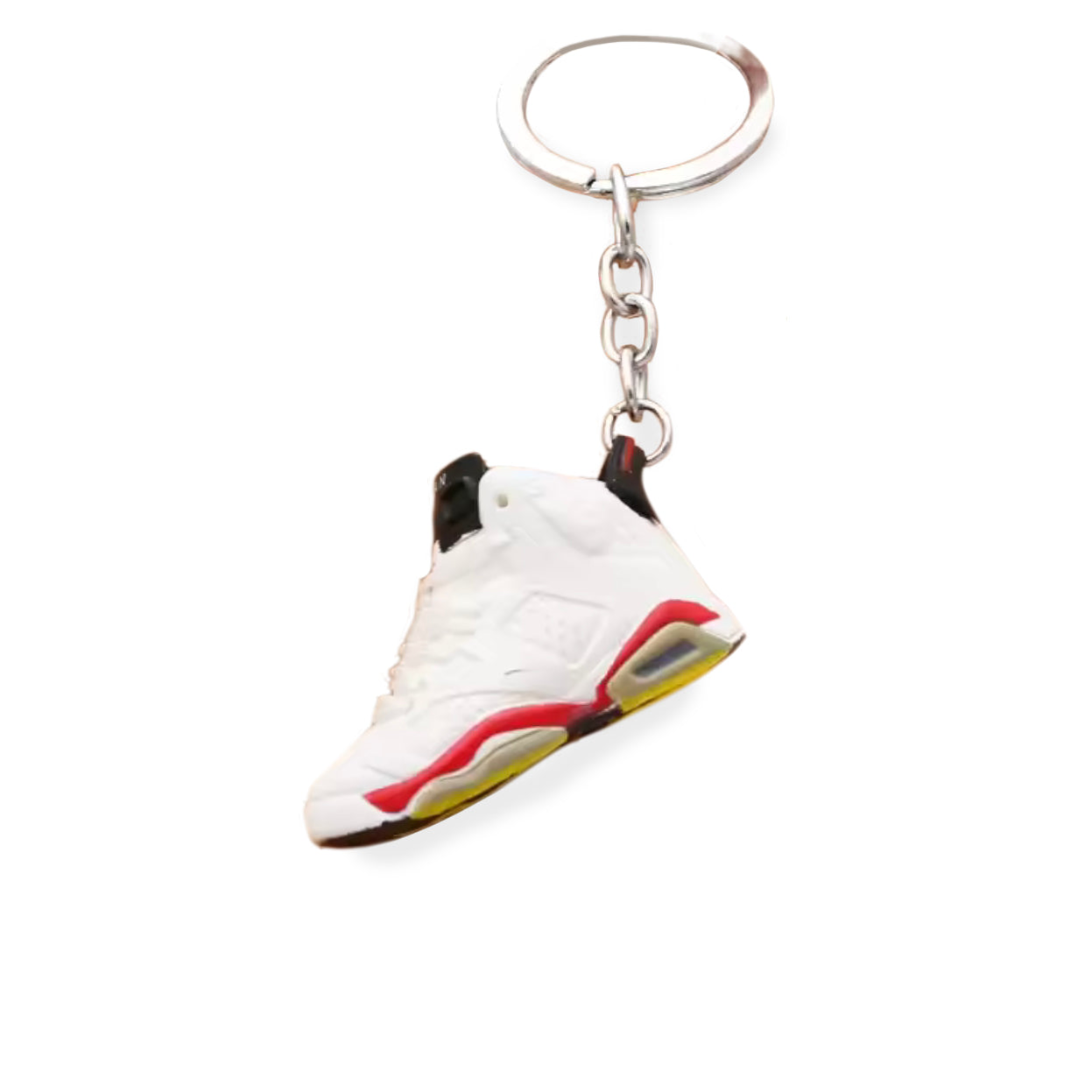 Jordan 6 Wht/Red Keyring