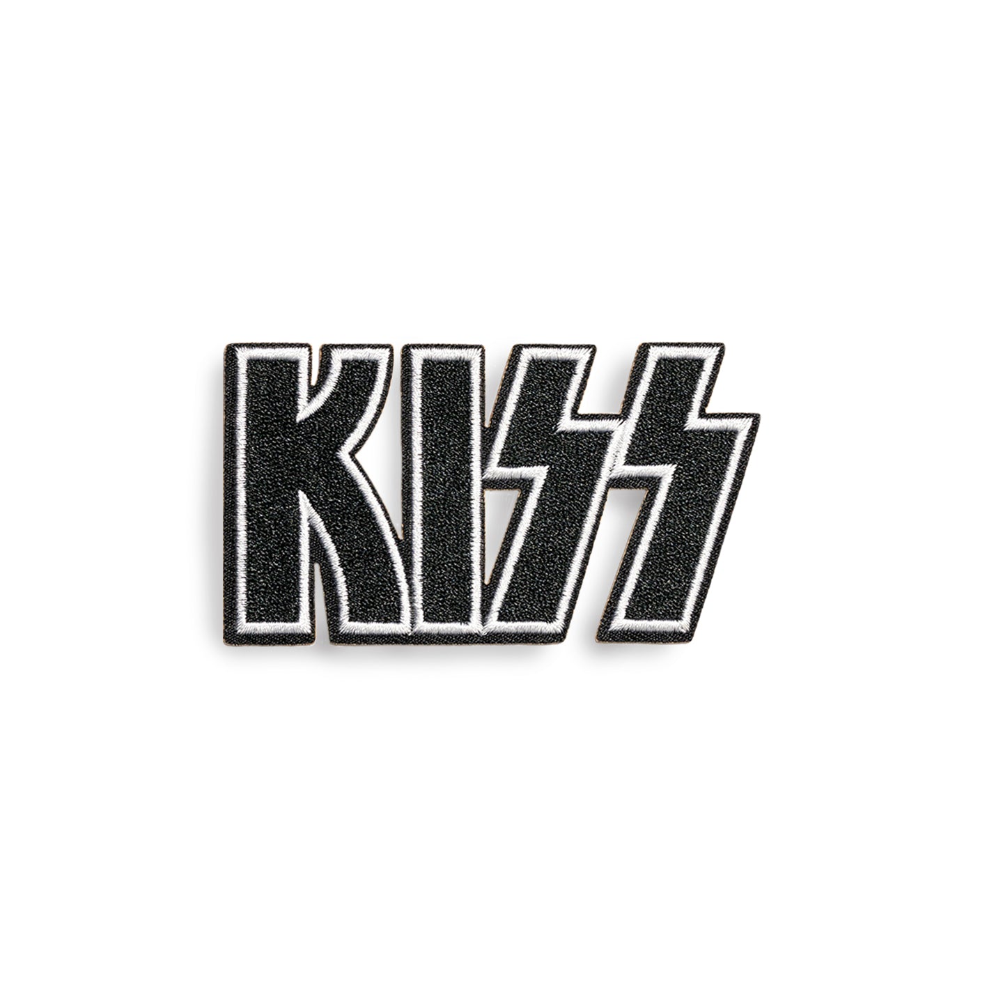 Kiss black & white Woven Patch