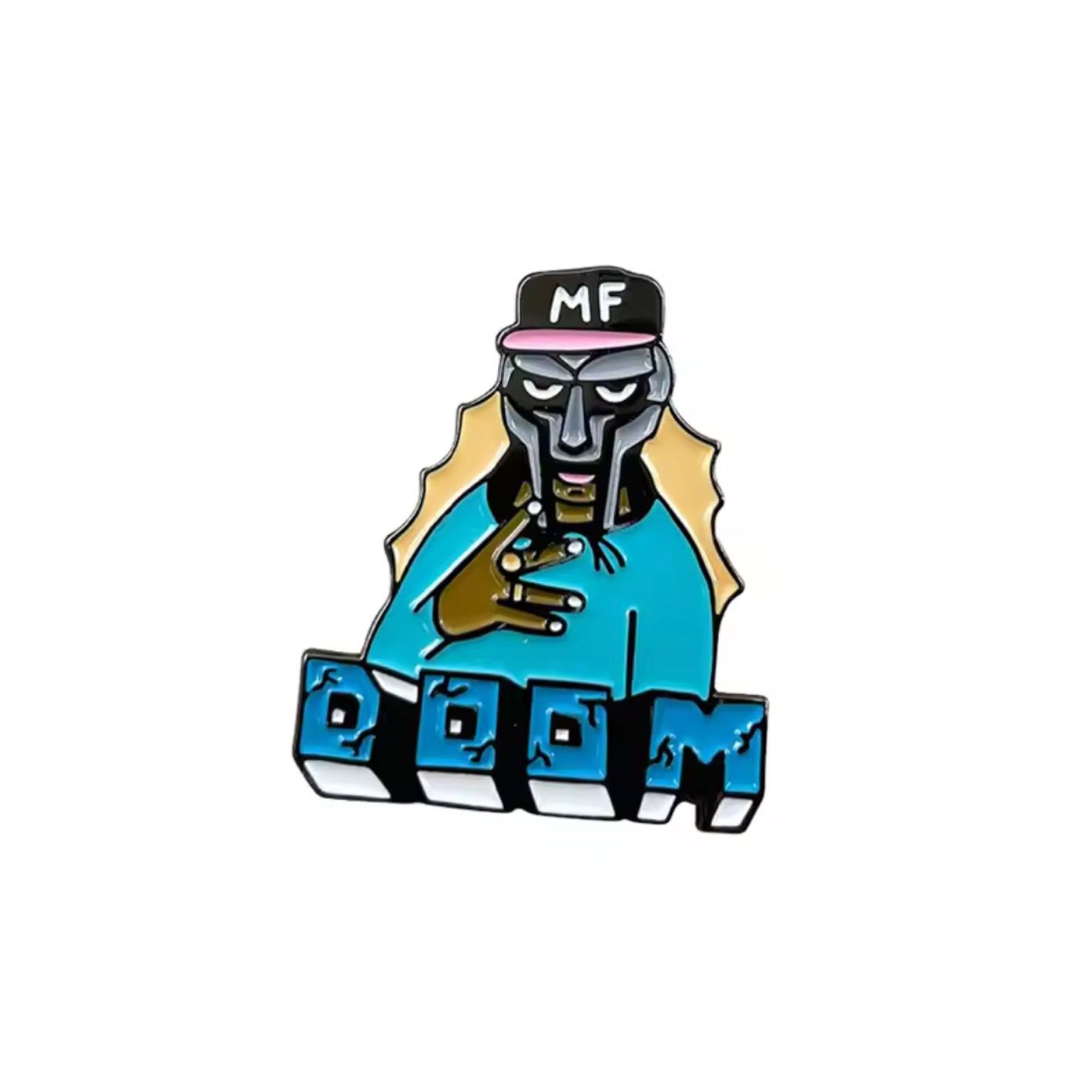 MF Doom Figure Enamel Pin