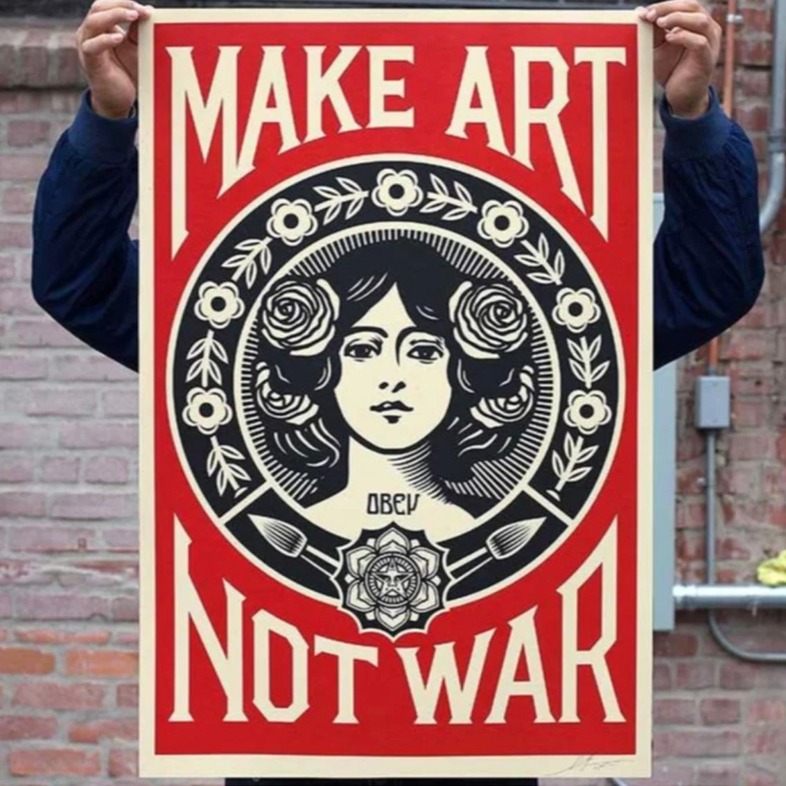 Obey / Make Art Not War Signed Offset Lithograph print
