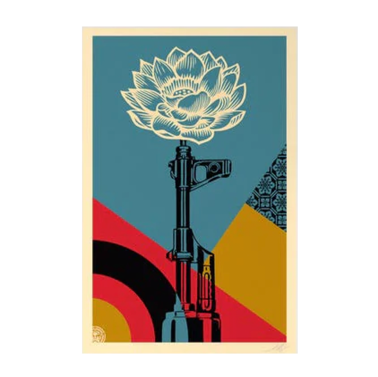 Obey / AK-47 Lotus Offset Lithograph print