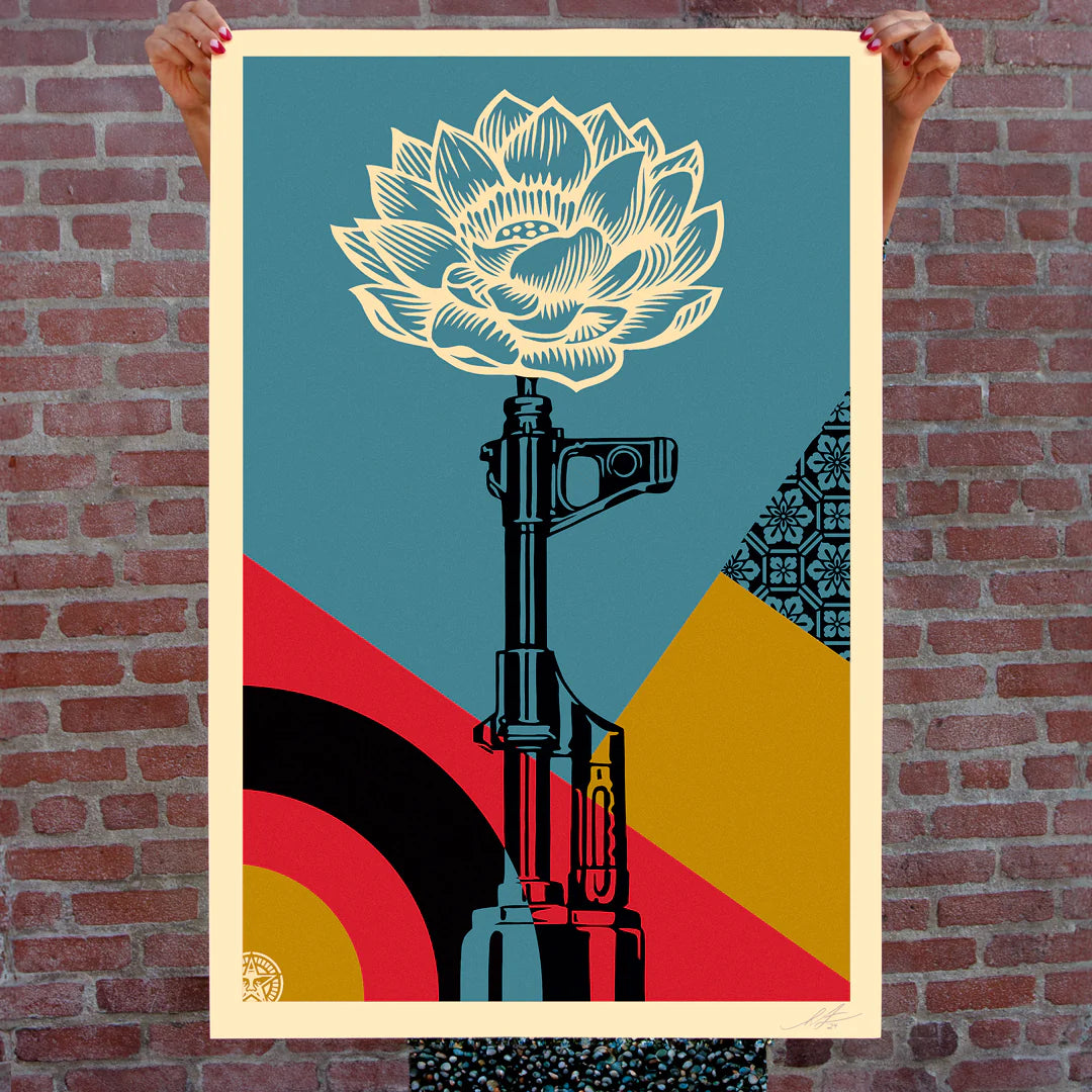 Obey / AK-47 Lotus Offset Lithograph print