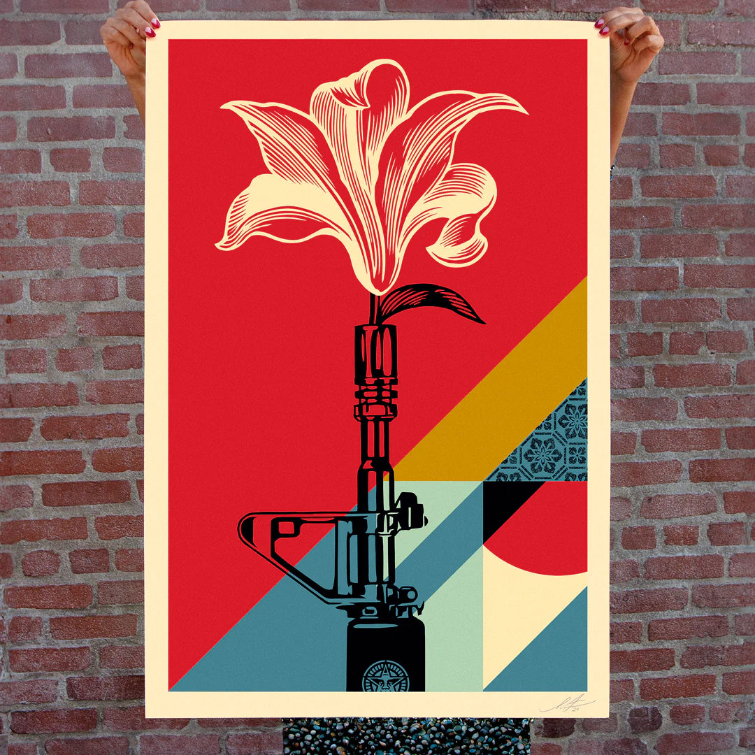 Obey / AR-15 Lily Offset Lithograph print