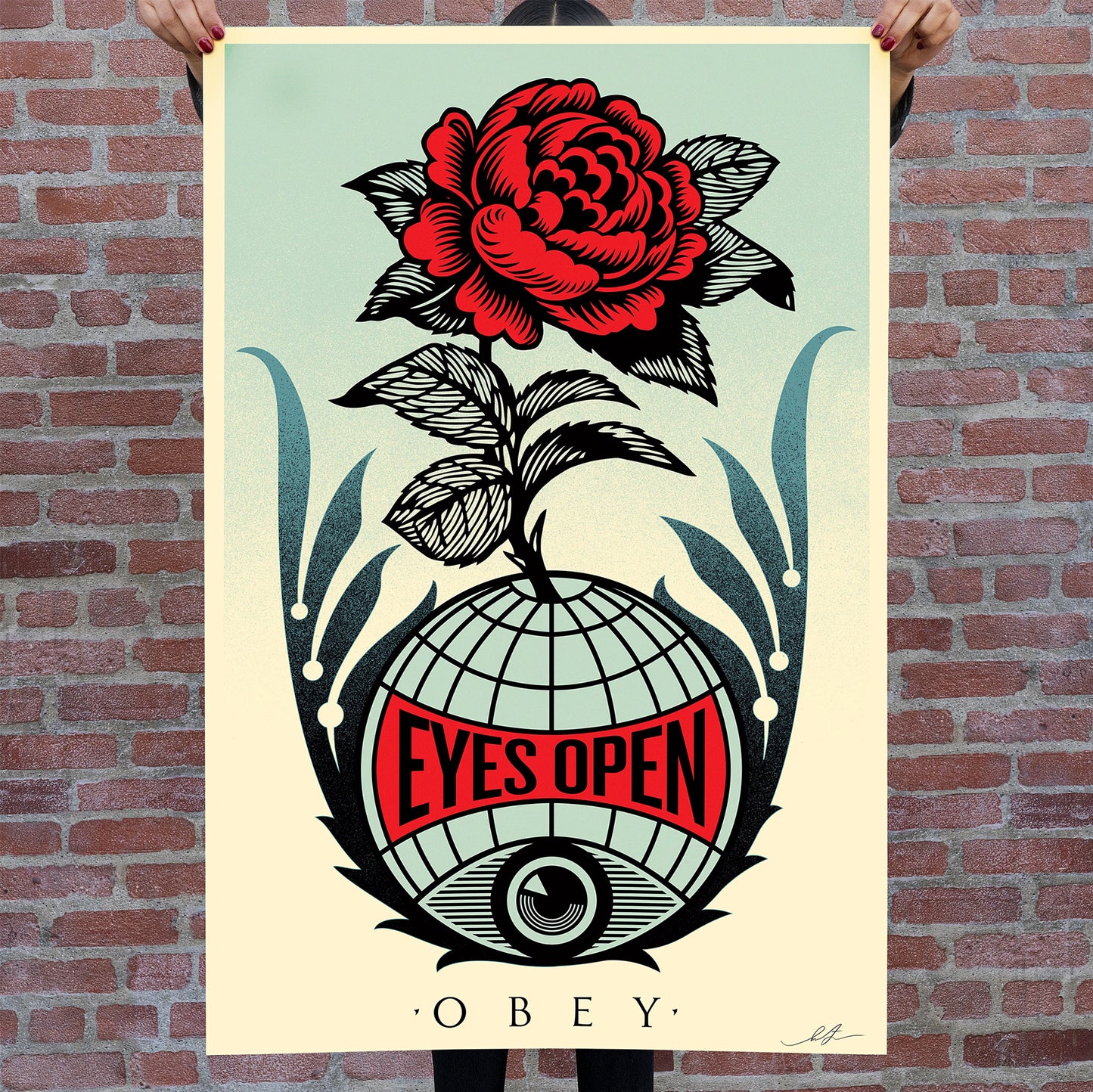 Obey / Eyes Open Signed Offset Lithograph print
