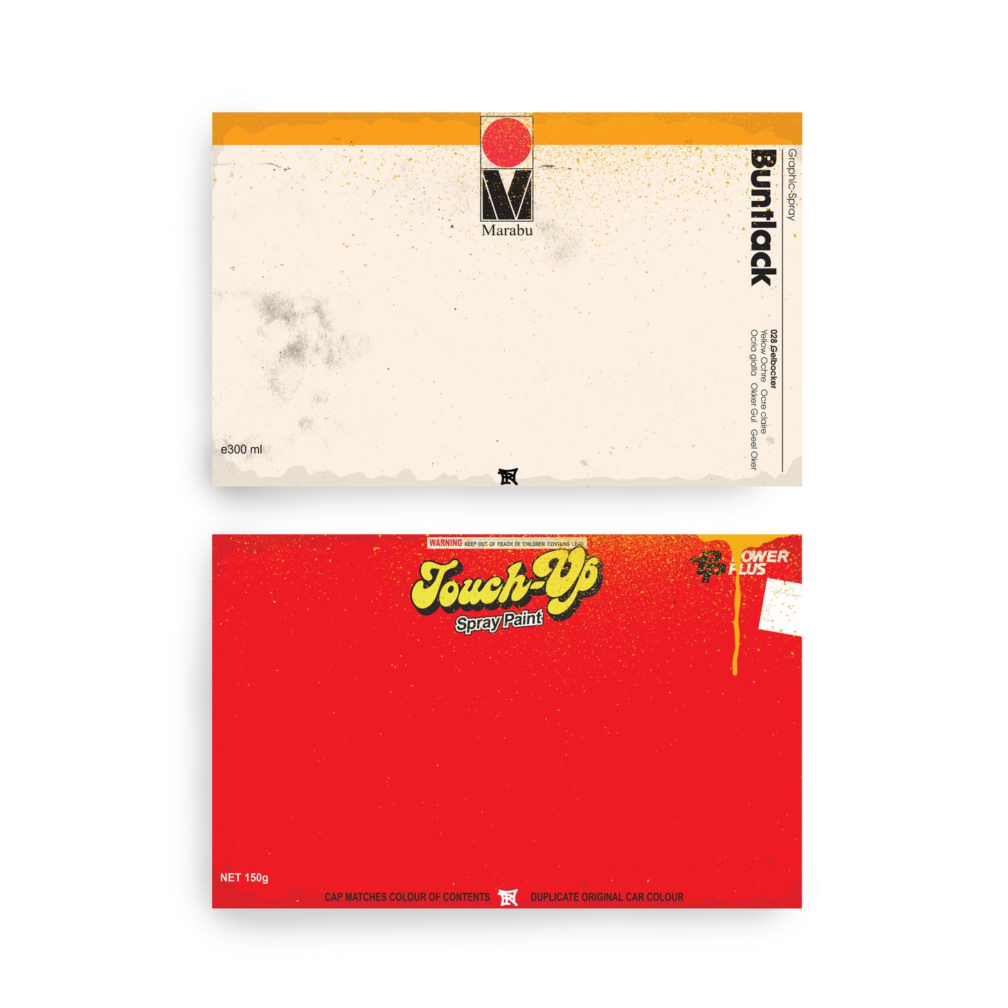 Raw Inc / Can Series #01 - Blank Egg shell Split Magnum size 50 sticker pack