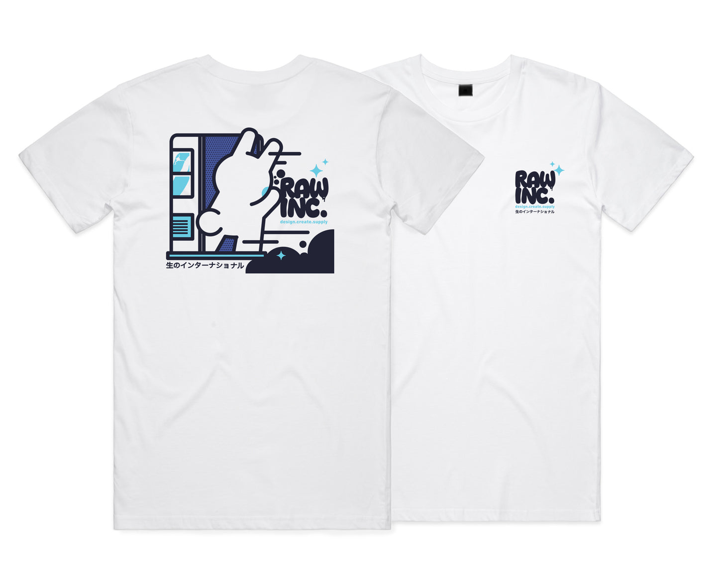 Raw Inc / Hang Out White T-Shirt