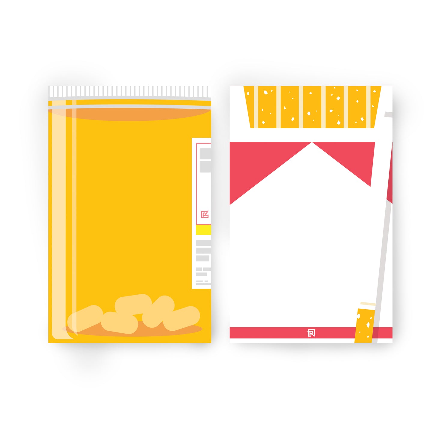 Raw Inc / Bad Habits - Blank Egg shell Split Magnum size 50 sticker pack