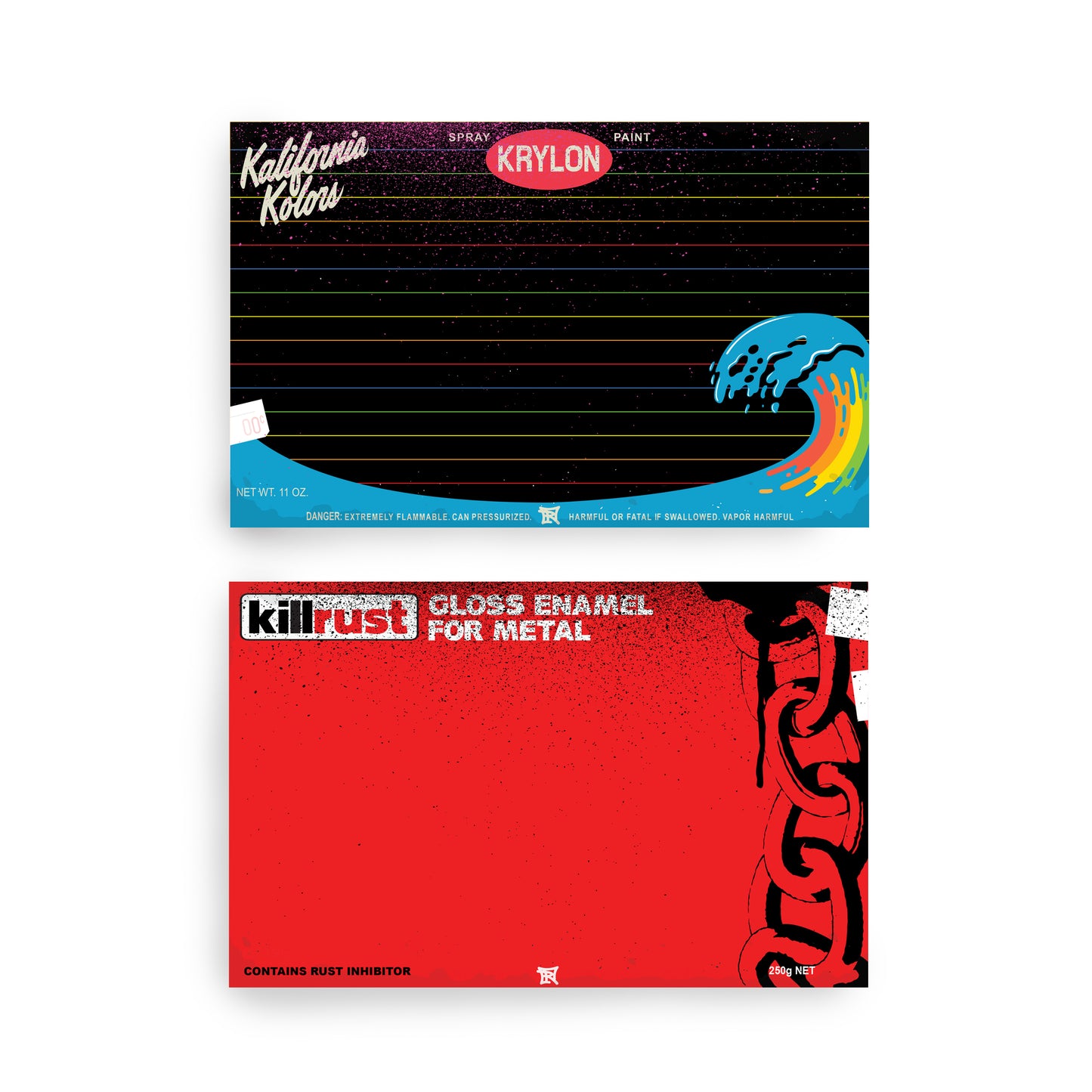 Raw Inc / Can Series #03 - Blank Egg shell Split Magnum size 50 sticker pack