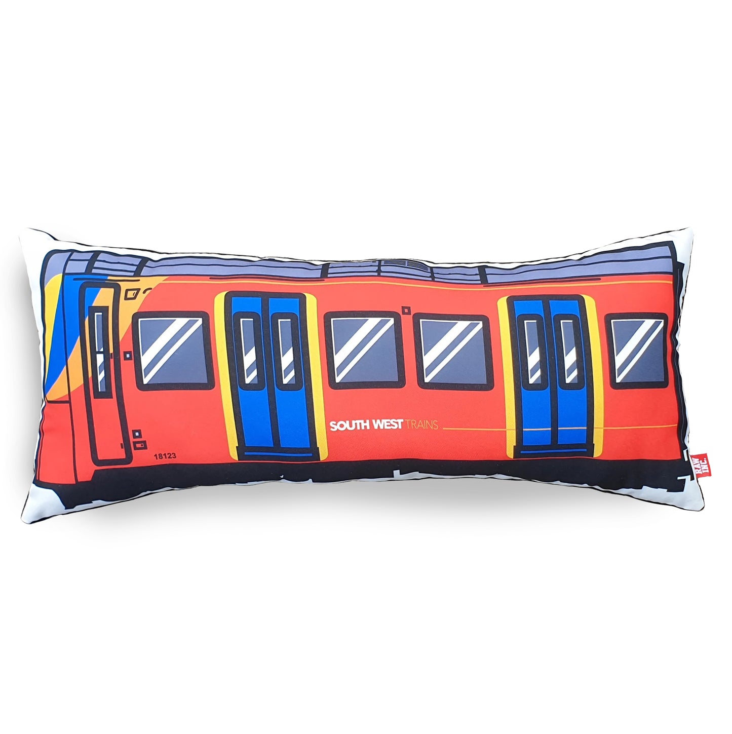 Raw Inc / England BR707 South West train 65cm cushion