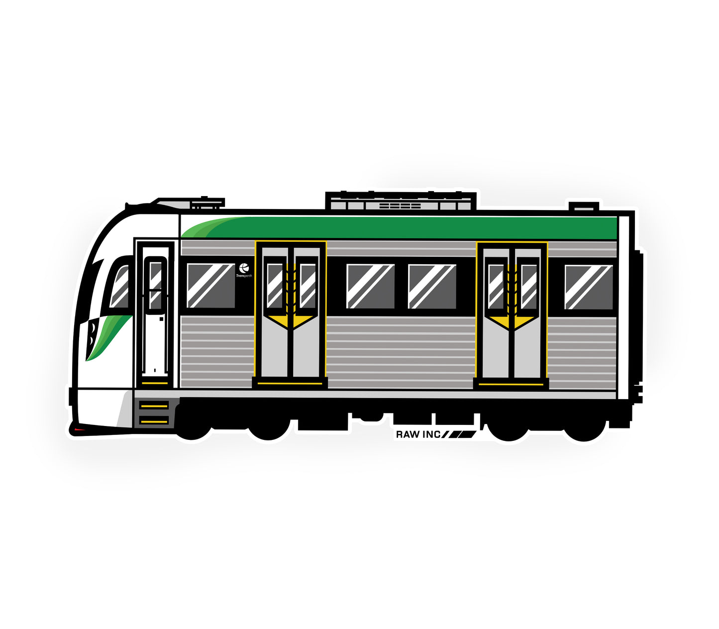 Raw Inc / Australian WA B Series train sticker