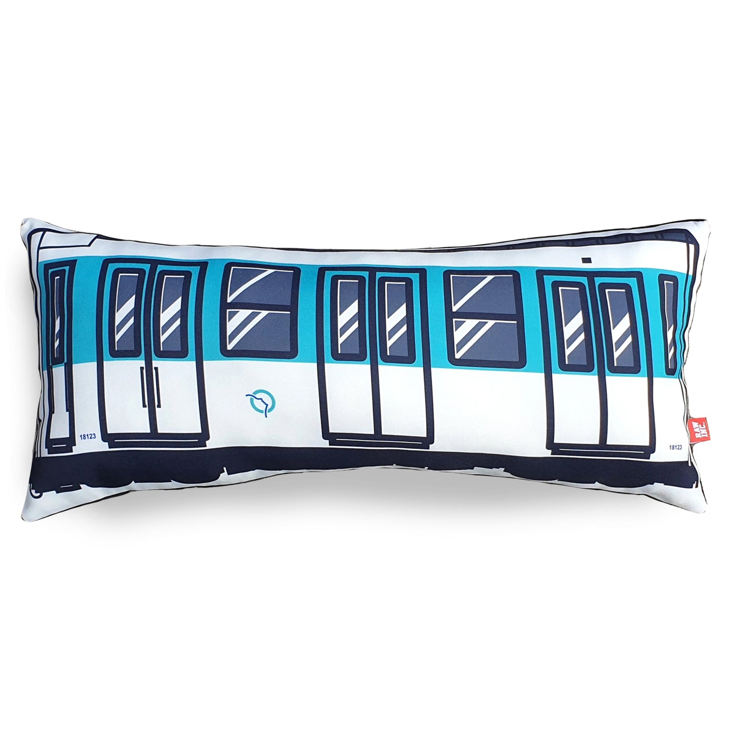 Raw Inc / French Metro train 65cm cushion