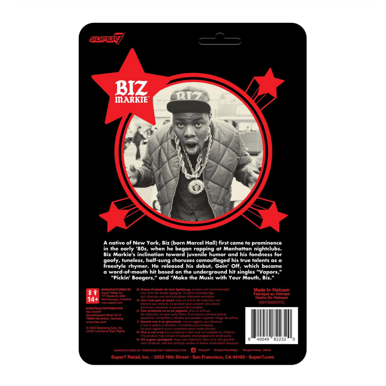 Super7 / 3.75" Biz Markie ReAction figure