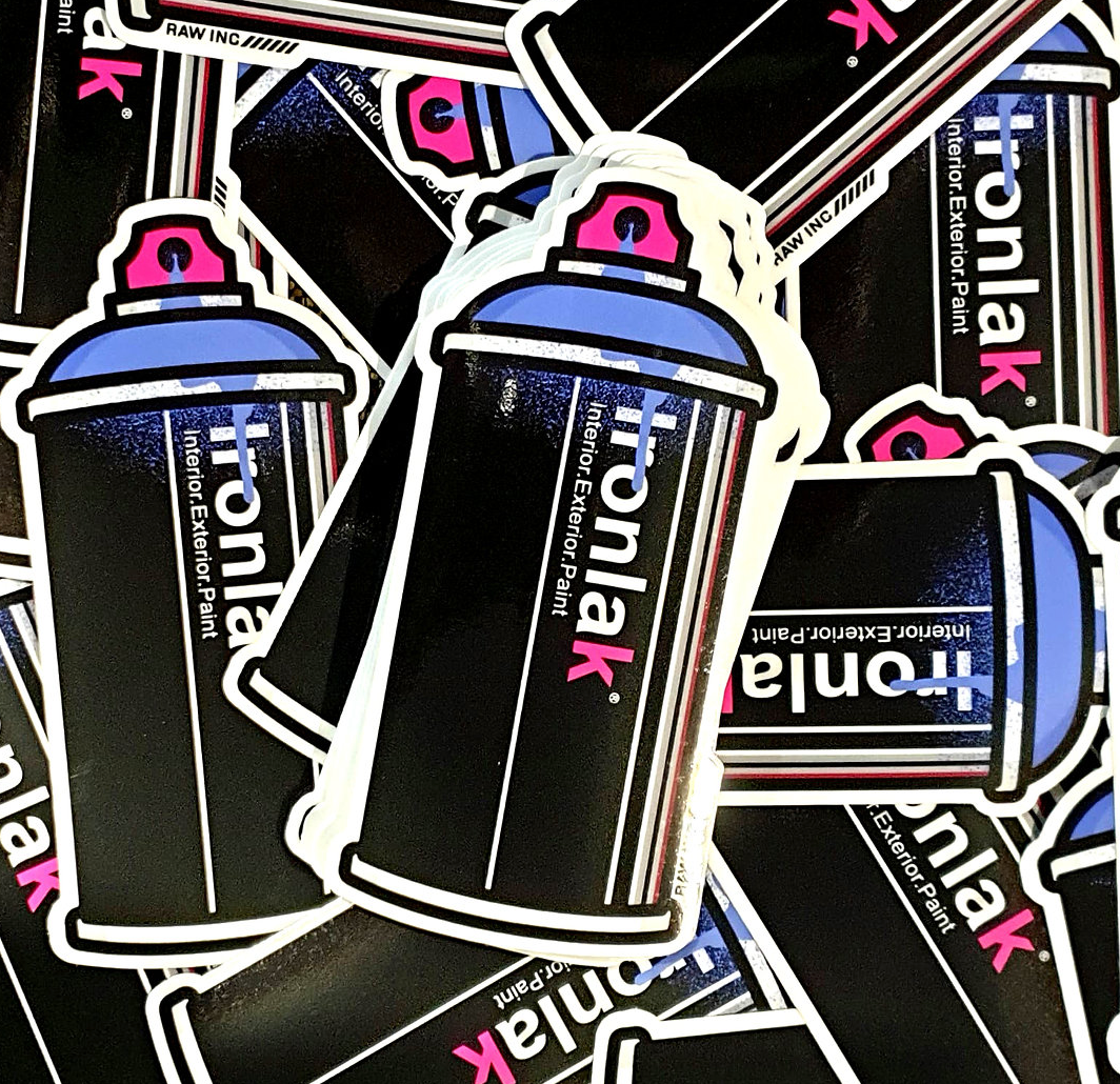 Raw Inc / Classic Ironlak can sticker