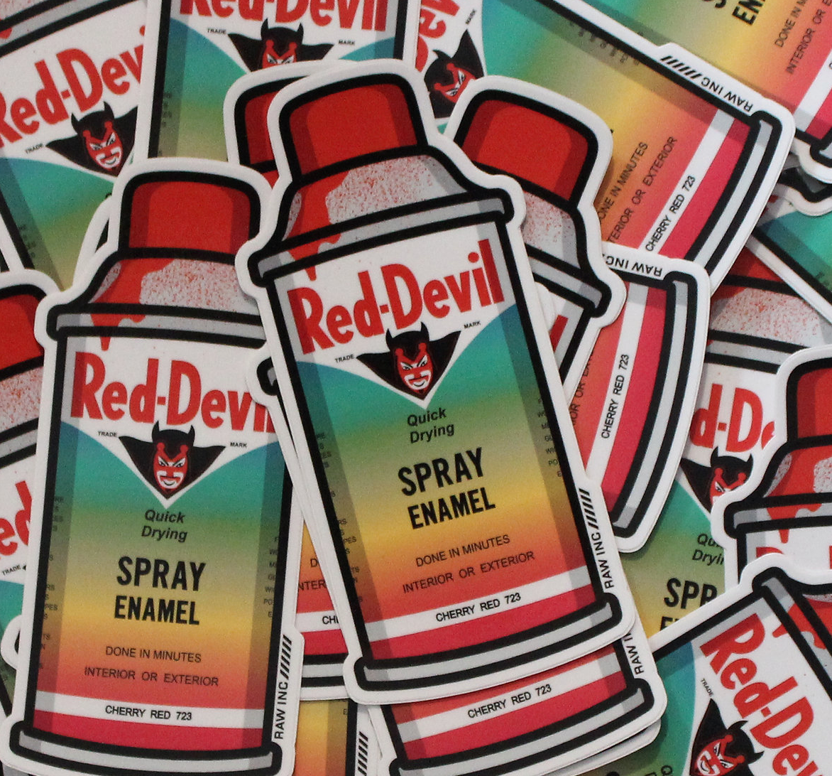 Raw Inc / Classic Red-Devil can sticker