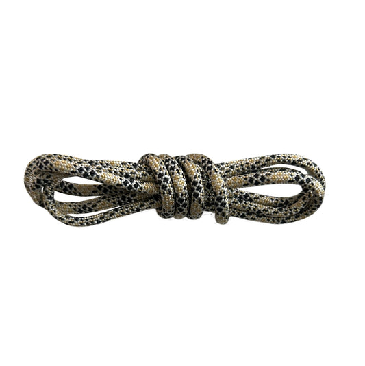Raw Inc / 127cm Beige & Black Rope Metal Tip Laces