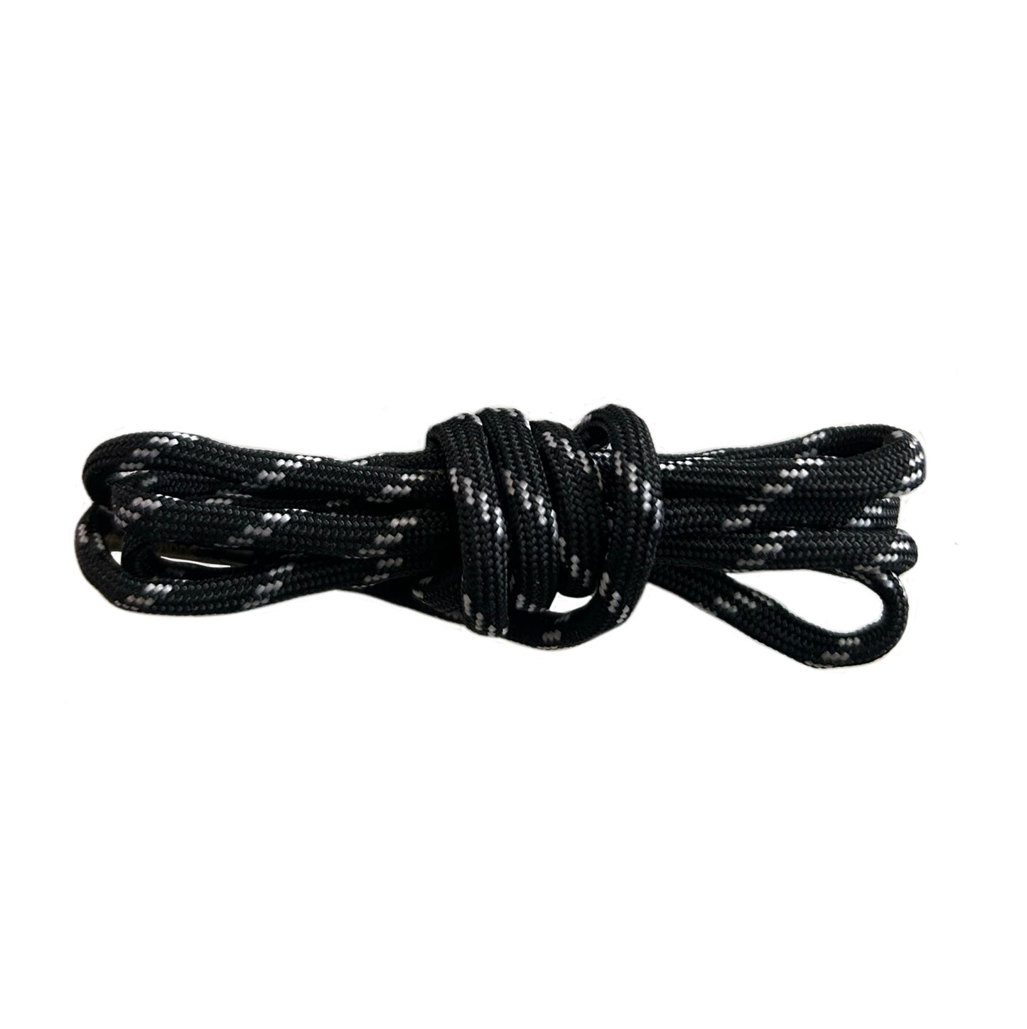 Raw Inc / 127cm Black & White Rope Metal Tip Laces