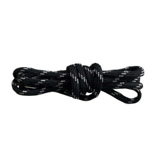 Raw Inc / 127cm Black & White Rope Metal Tip Laces