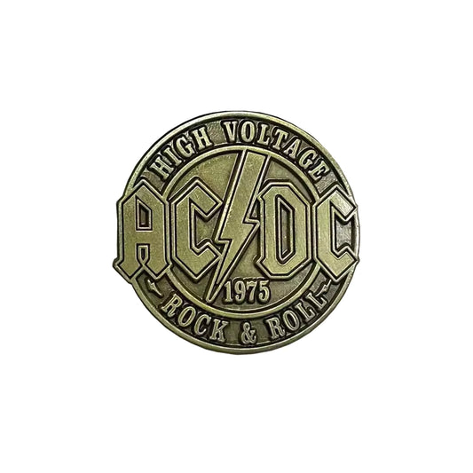 AC DC High Voltage Enamel Pin