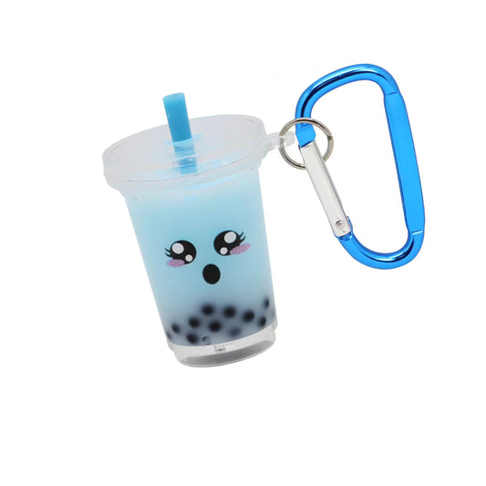 Boba Tea Drink Blue Keyring