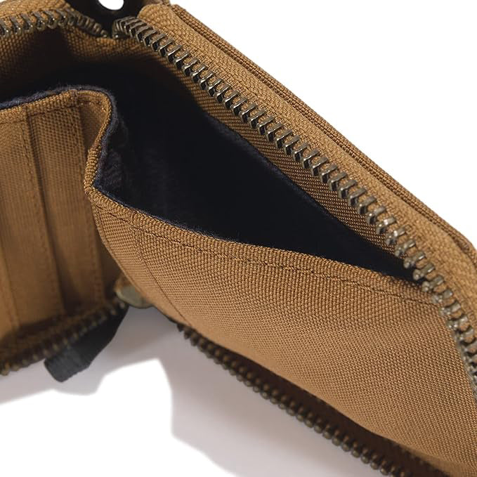 Carhartt / Brown Nylon Duck Zip Up Wallet