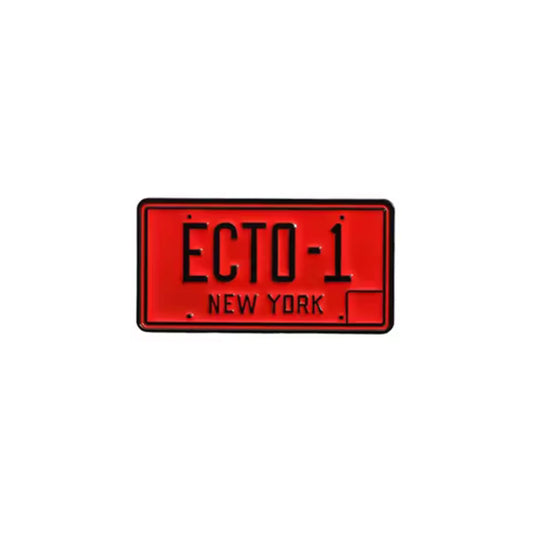 Ecto-1 Plate Enamel Pin
