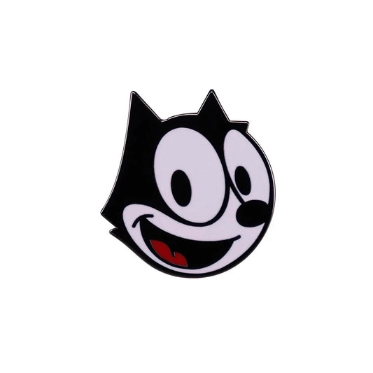 Felix the Cat face Enamel Pin