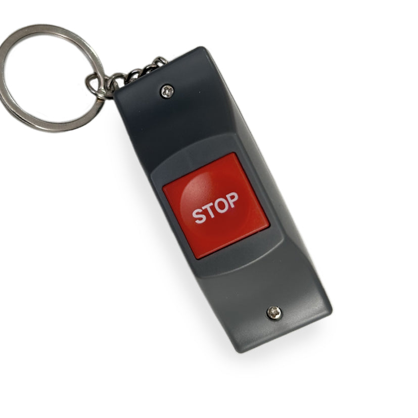 Bus Stop Bell Grey Keyring