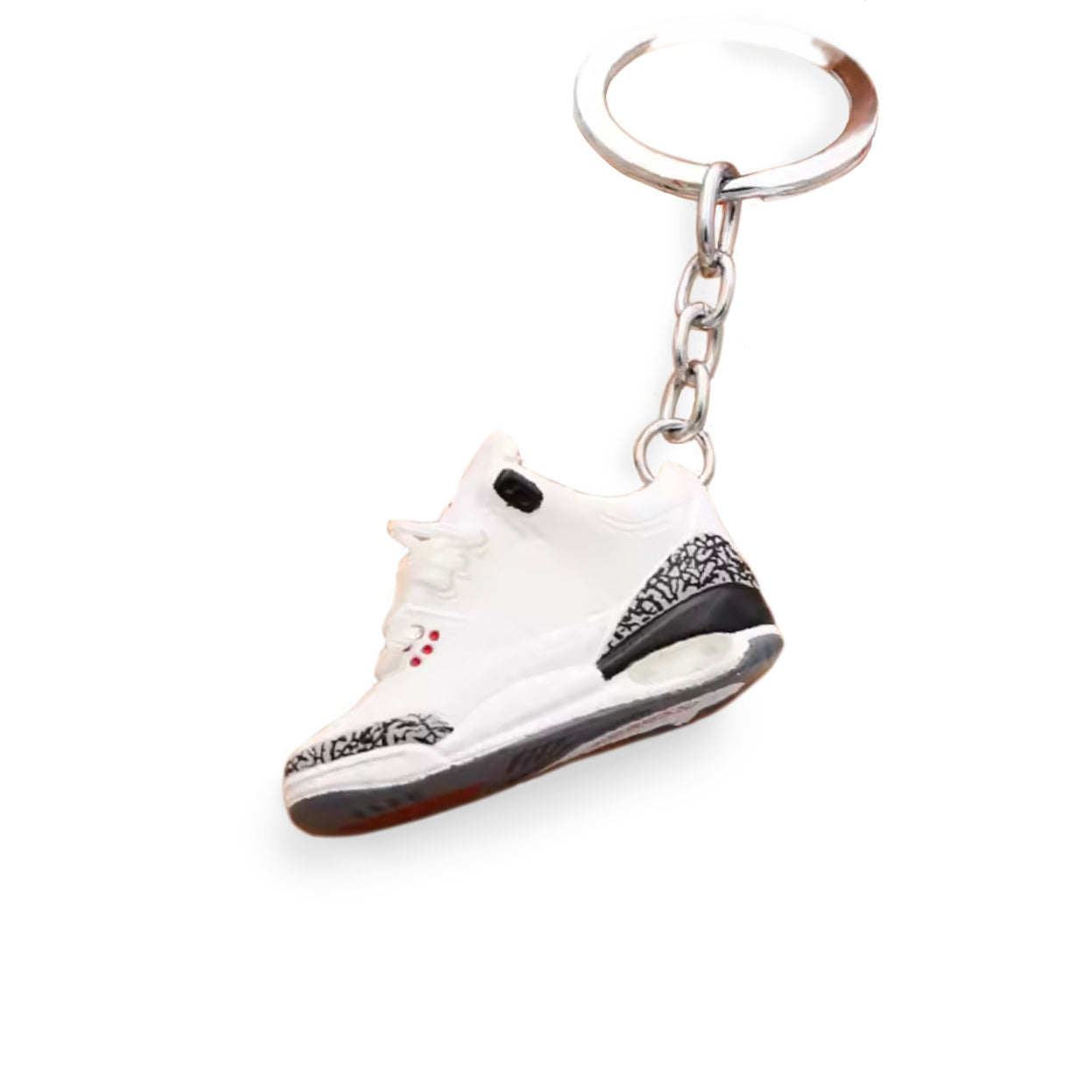 Jordan 3 Wht/Elephant Keyring