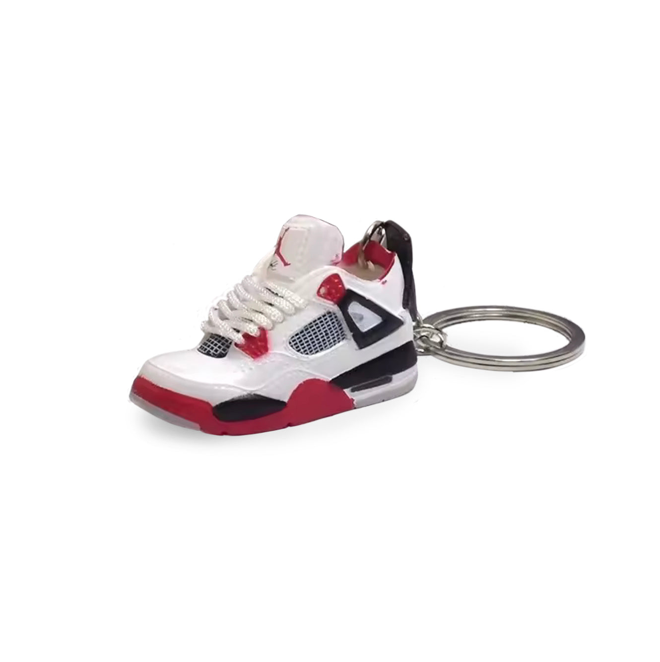 Jordan 4 wht/red Keyring