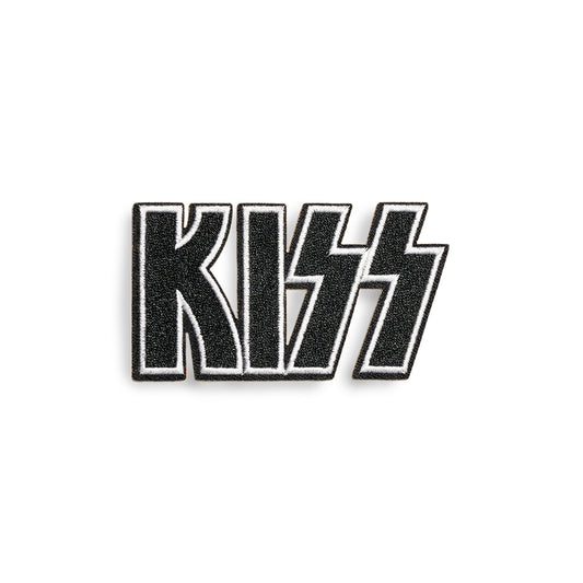 Kiss black & white Woven Patch