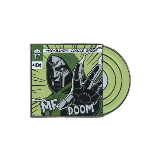 MF Doom Record Enamel Pin