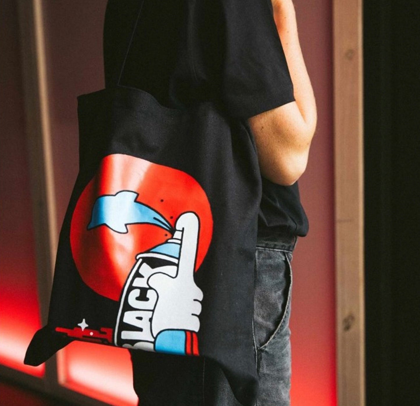 Montana Cans / Dolphin by Max Solca tote bag