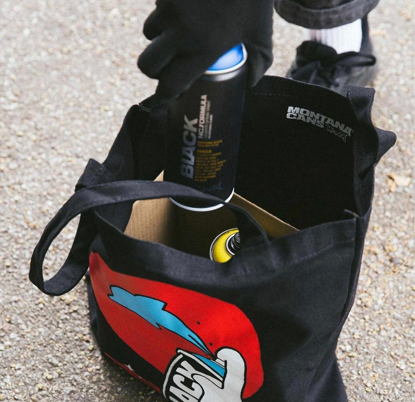 Montana Cans / Dolphin by Max Solca tote bag