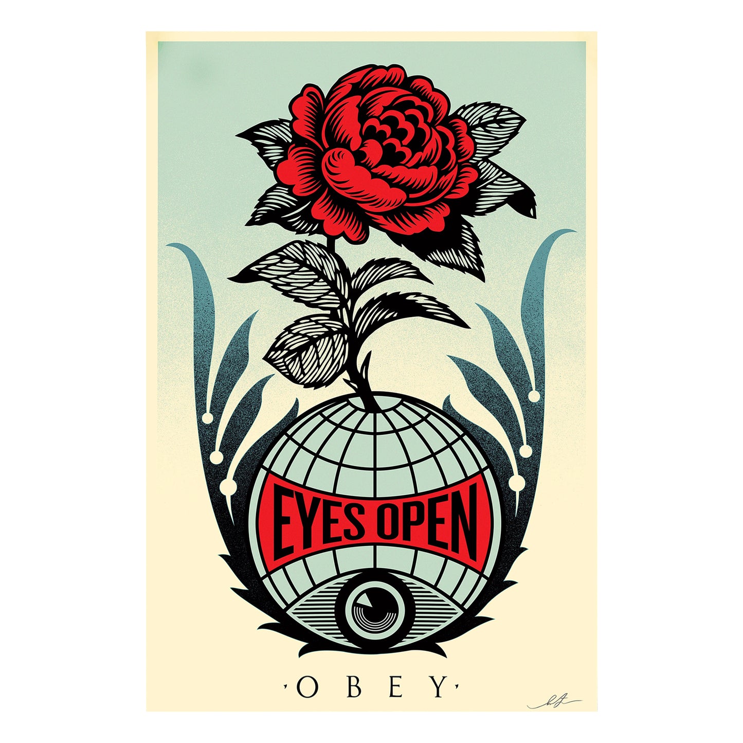 Obey / Eyes Open Signed Offset Lithograph print