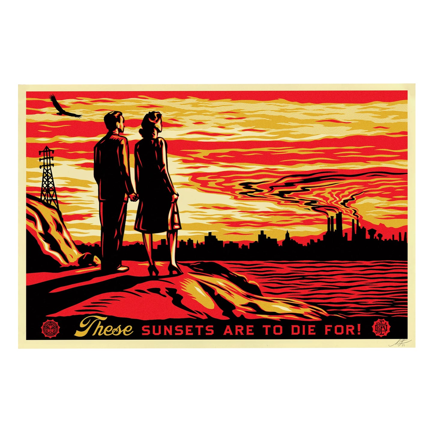 Obey / These Sunsets Are To Die For! Signed Offset Lithograph print