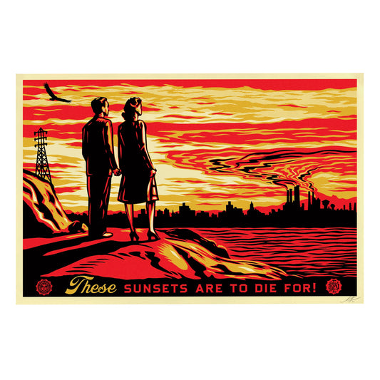 Obey / These Sunsets Are To Die For! Signed Offset Lithograph print