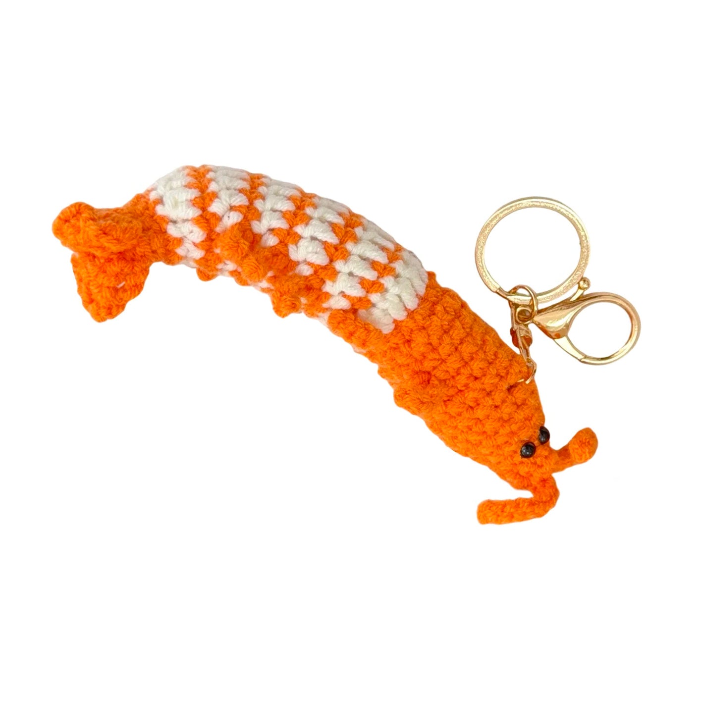 Prawn Knitted Keyring