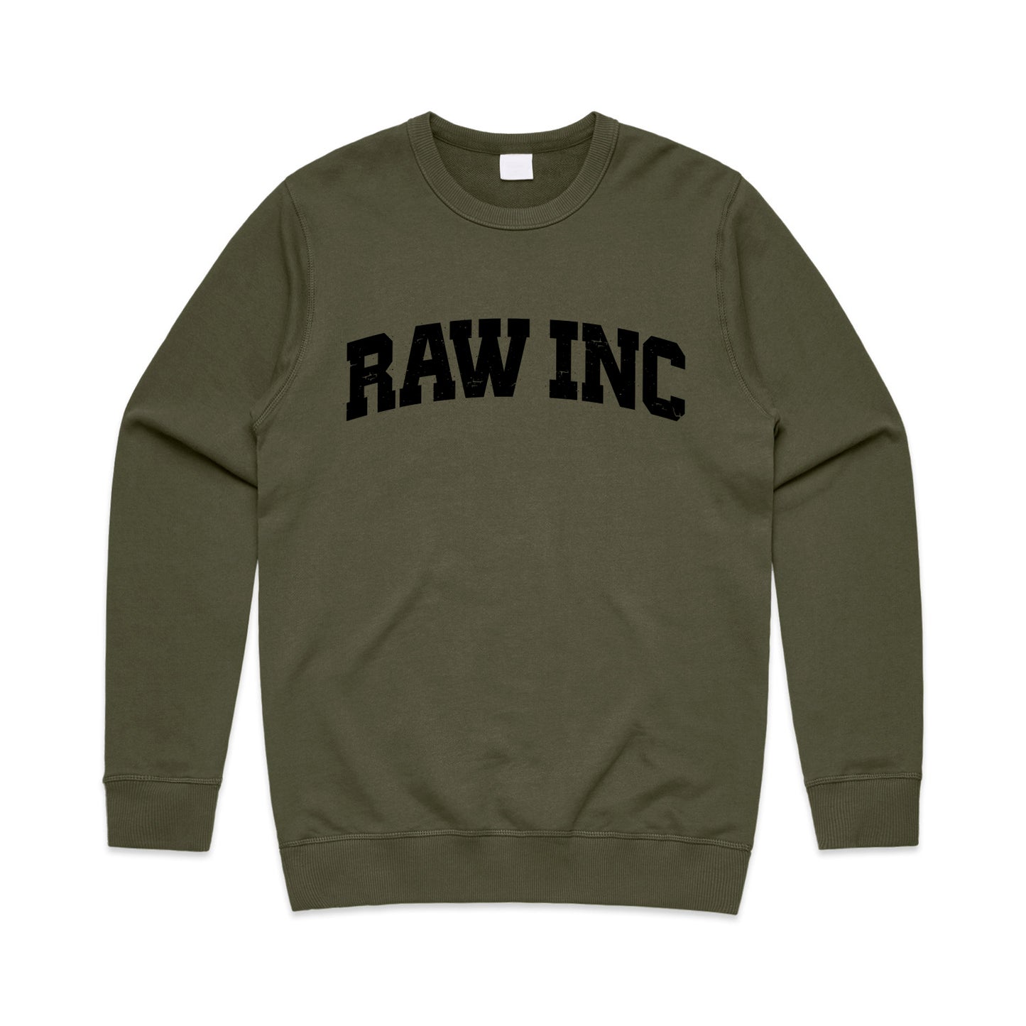 Raw Inc / Collage Army Green Crew Jumper
