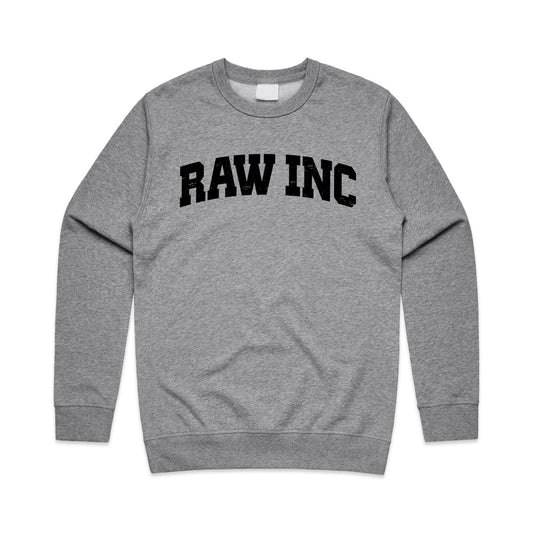 Raw Inc / College Grey Marl Crew Jumper