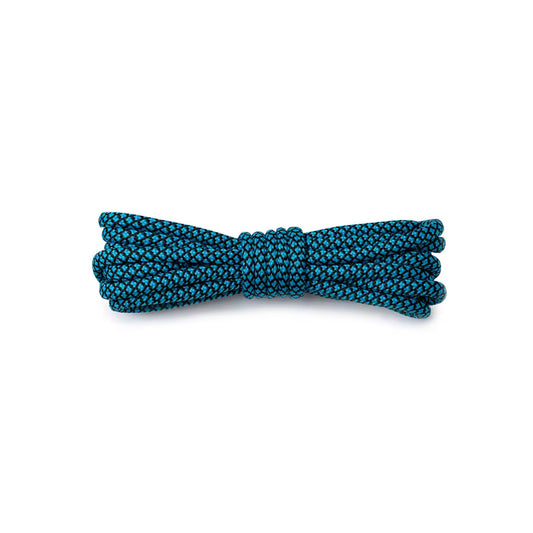 Raw Inc / 120cm Cyan & Black Diamond Rope Laces