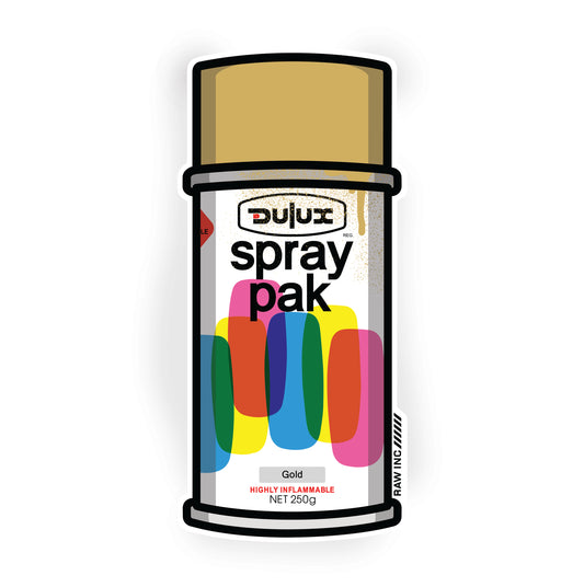 Raw Inc / Classic Dulux Spray Pak can sticker
