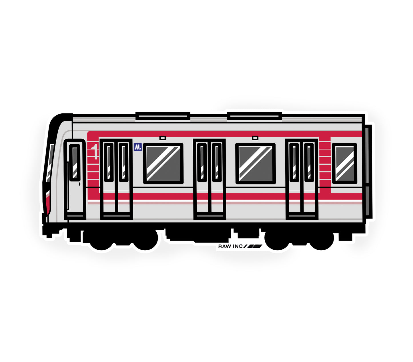 Raw Inc / Japan Osaka 3000 Class Subway train sticker