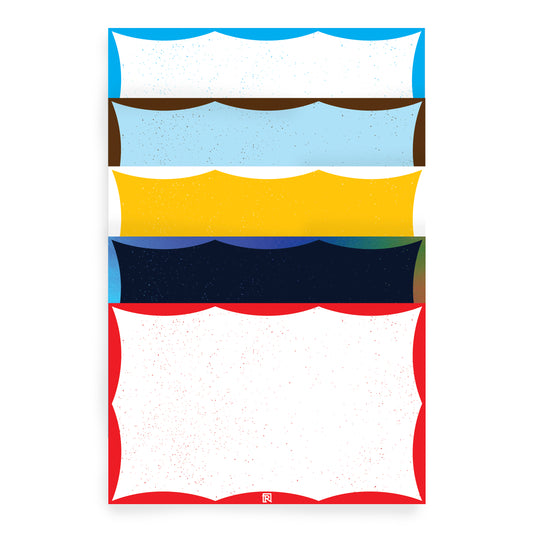 Raw Inc / Wavey #01 - Blank Egg shell Magnum size 50 sticker pack