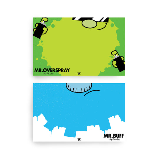 Raw Inc / Mr.Menace Series - Blank Egg shell Split Magnum size 50 sticker pack