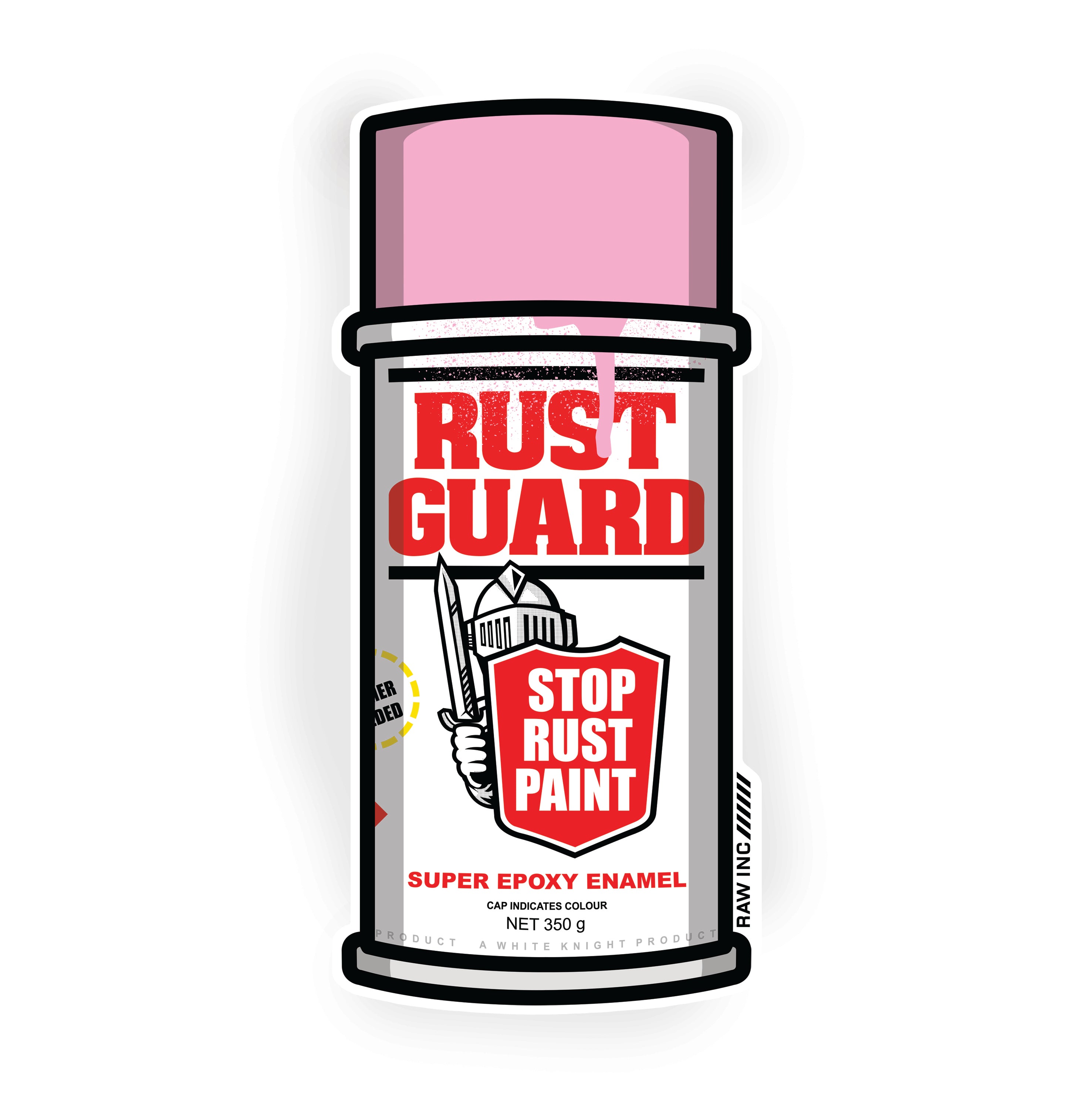 Sticker For Rust Raw Inc / Classic Rust Guard can sticker – Raw Inc.Intl