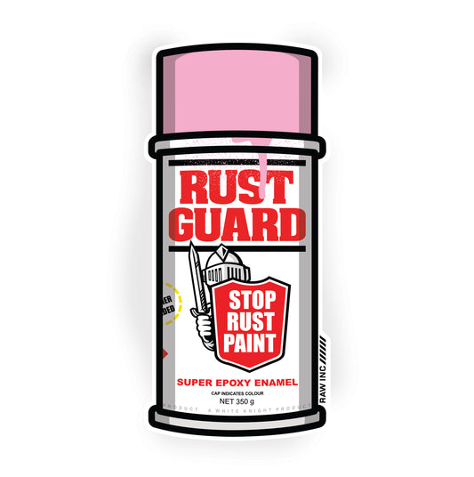 Raw Inc / Classic Rust Guard can sticker
