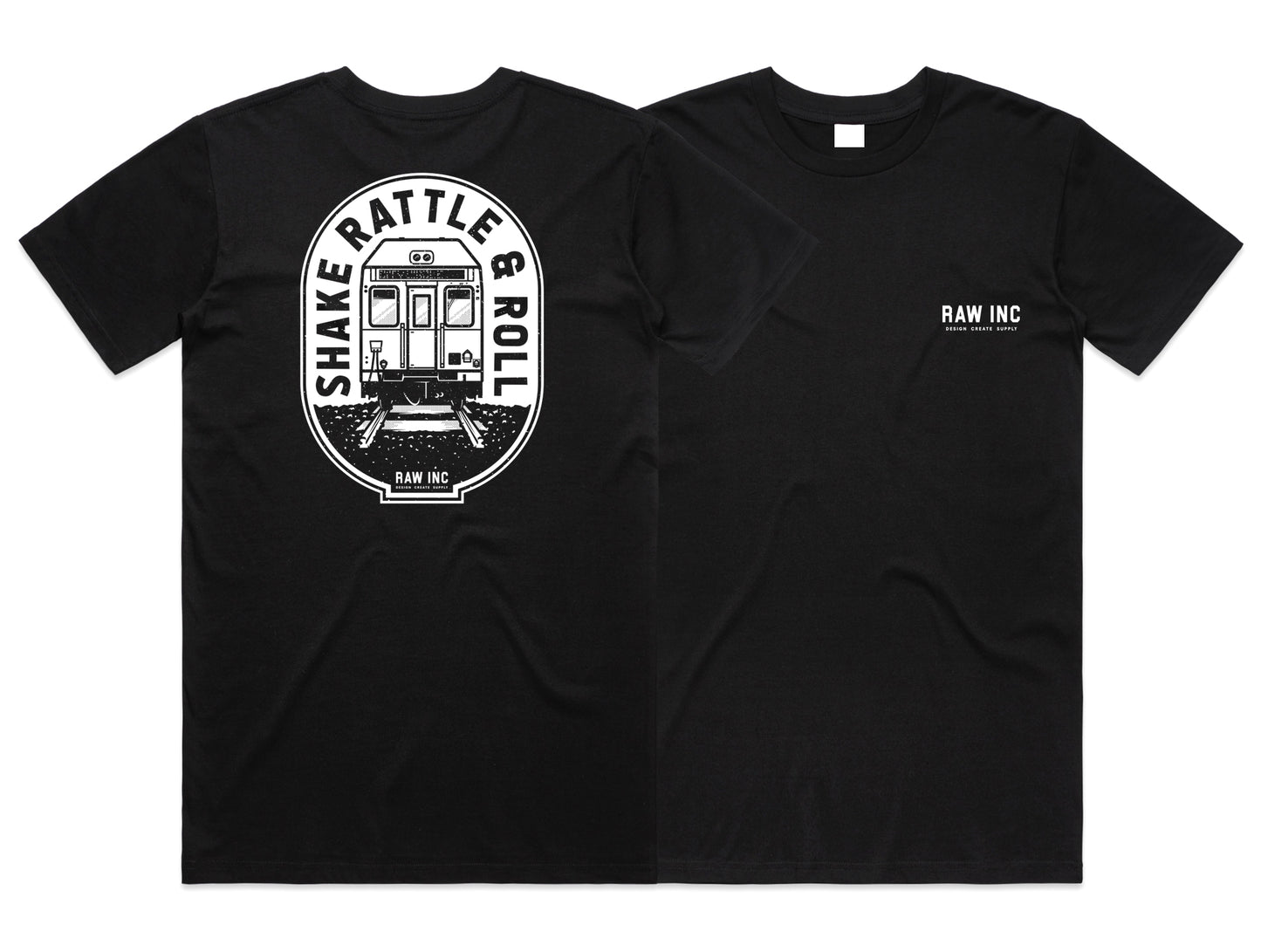 Raw Inc / Shake, Rattle & Roll Black T-Shirt